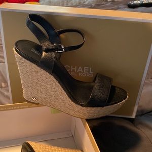 Michael Kors Jill Wedge Leather